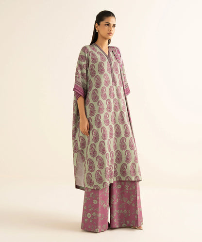 3 Piece - Printed Khaddar Suit