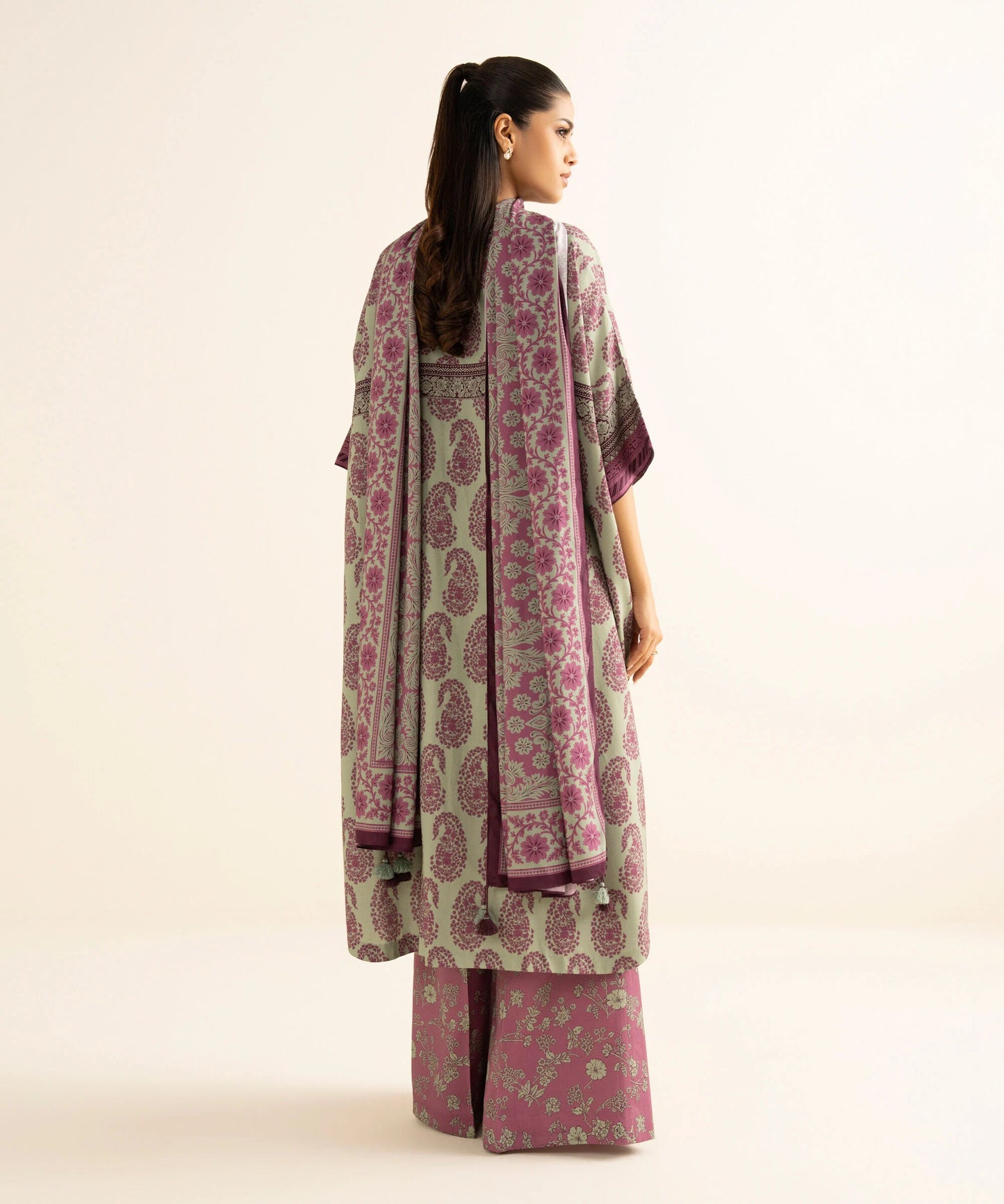 3 Piece - Printed Khaddar Suit
