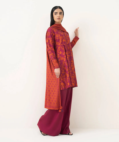 3 Piece - Printed Khaddar Suit