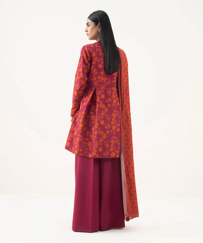 3 Piece - Printed Khaddar Suit